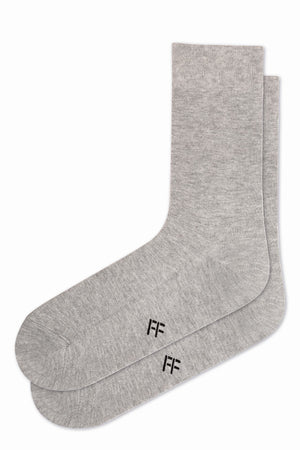 
                  
                    Load image into Gallery viewer, FOOT FEDERATION 240 STITCH MID-CALF COTTON MEN&amp;#39;S DRESS SOCK LIGHT GRAY
                  
                