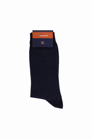 
                  
                    Laden Sie das Bild in den Galerie-Viewer, FOOT FEDERATION CUT LINES 200 STITCH MID-CALF COTTON MEN&amp;#39;S DRESS SOCK NAVY BLUE
                  
                