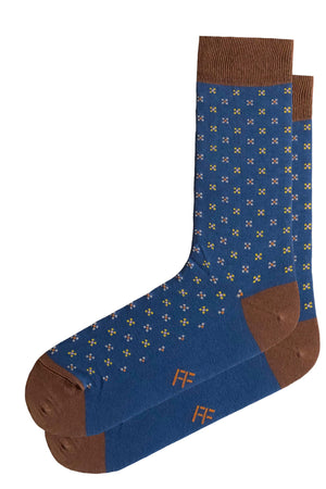 
                  
                    Laden Sie das Bild in den Galerie-Viewer, FOOT FEDERATION DELAWARE 200 STITCH MID-CALF COTTON MEN&amp;#39;S DRESS SOCK NAVY BLUE
                  
                