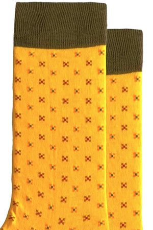 
                  
                    Laden Sie das Bild in den Galerie-Viewer, FOOT FEDERATION DELAWARE 200 STITCH MID-CALF COTTON MEN&amp;#39;S DRESS SOCK YELLOW
                  
                