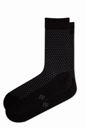 
                  
                    Laden Sie das Bild in den Galerie-Viewer, FOOT FEDERATION GHOST PUNTO 200 STITCH MID-CALF COTTON MEN&amp;#39;S DRESS SOCK BLACK
                  
                