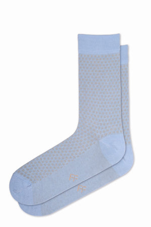 
                  
                    Laden Sie das Bild in den Galerie-Viewer, FOOT FEDERATION GHOST PUNTO 200 STITCH MID-CALF COTTON MEN&amp;#39;S DRESS SOCK SKY BLUE
                  
                