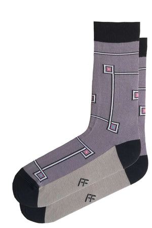 
                  
                    Laden Sie das Bild in den Galerie-Viewer, FOOT FEDERATION LINES 200 STITCH MID-CALF COTTON MEN&amp;#39;S DRESS SOCK GREY
                  
                