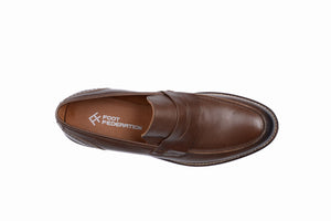 
                  
                    Load image into Gallery viewer, FOOT FEDERATION PENNY LOAFER MENS SHOE BROWN
                  
                