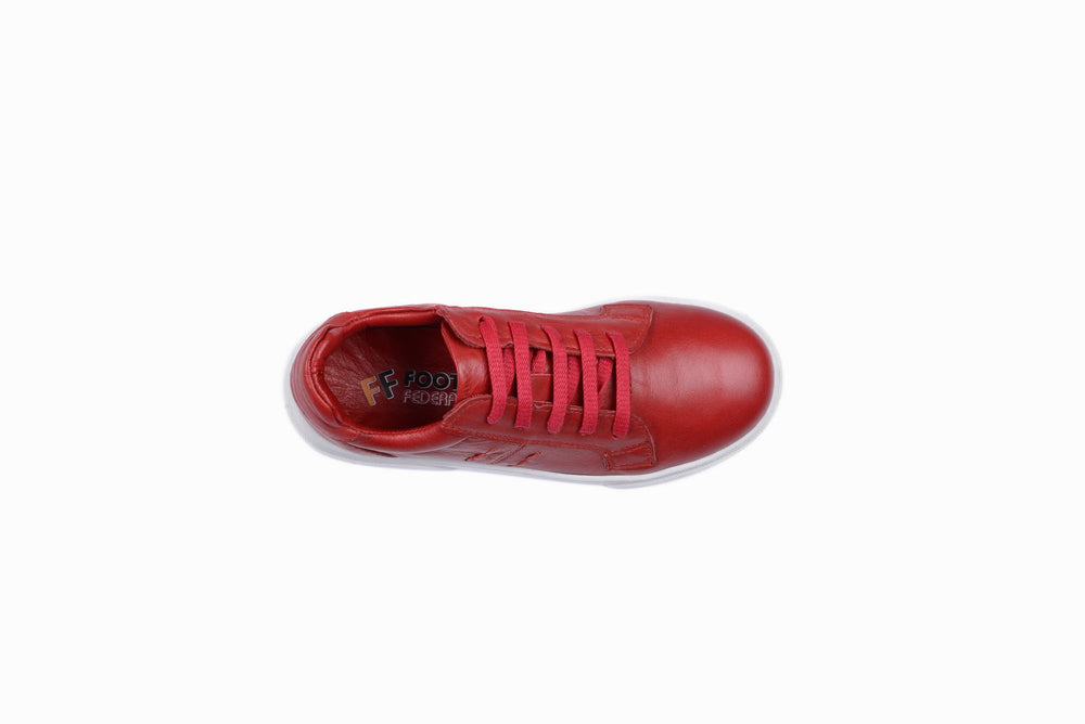 
                  
                    Load image into Gallery viewer, FOOT FEDERATION FAMILY DERBY KIDS&amp;#39; SNEAKER RED
                  
                